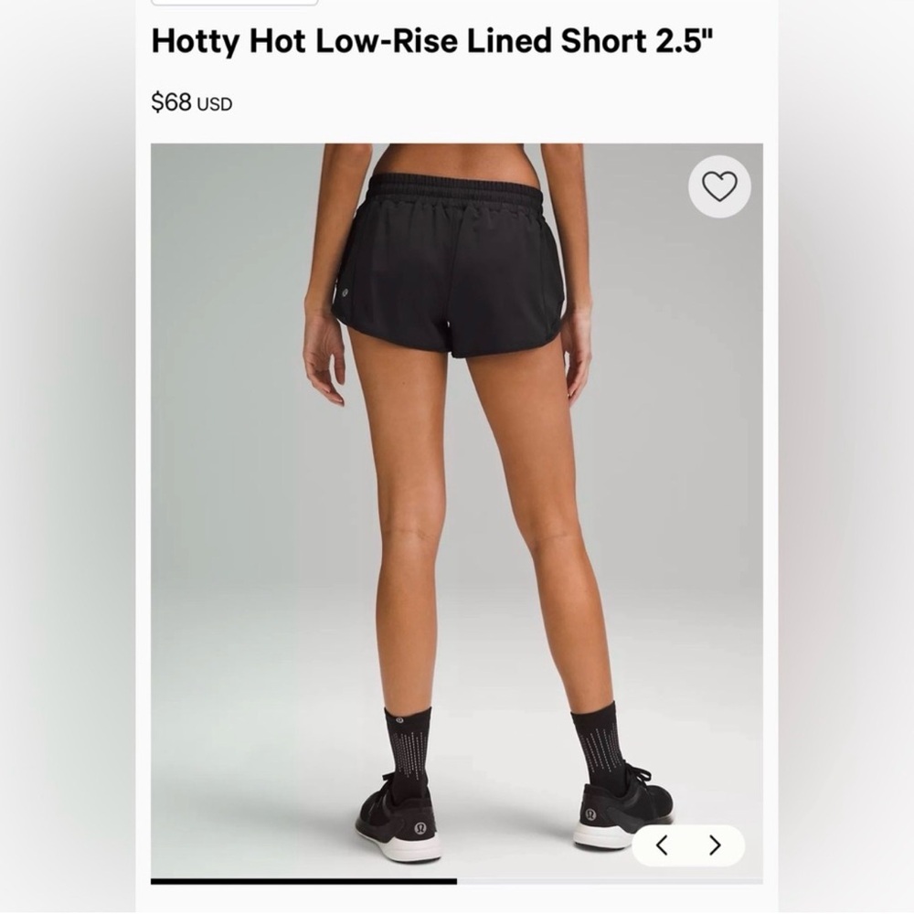 Lululemon Hotty Hot Low-Rise Lined Short 2.5" - Picture 4 of 5
